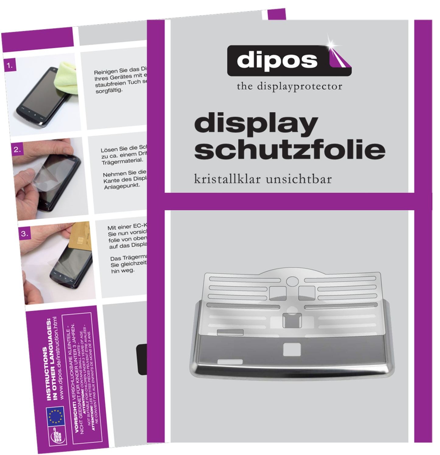 2x Schutzfolie klar für SAECO PicoBaristo SM3061/10 Tropfblech Display-Schutzfolie