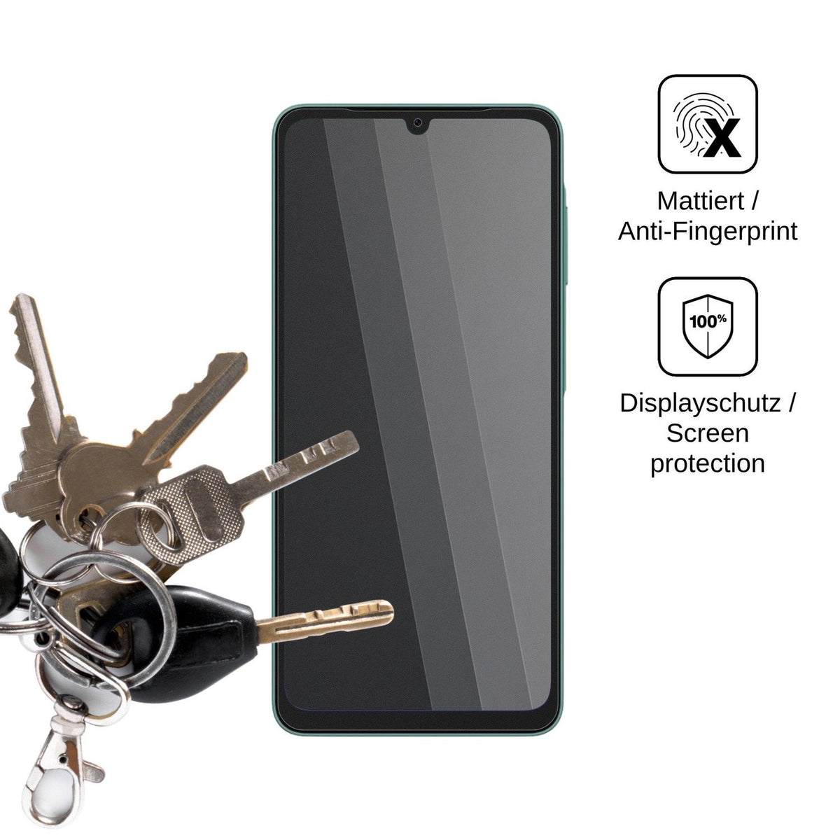 Blickschutzfolie für Samsung Galaxy A08 matt Schutzfolie Privacy