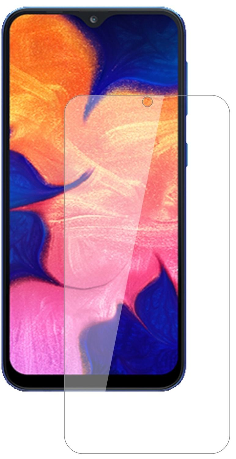 dipos Displayschutz für Samsung Galaxy A10, transparente Oberfläche, perfekte Passform auch für die Rundungen