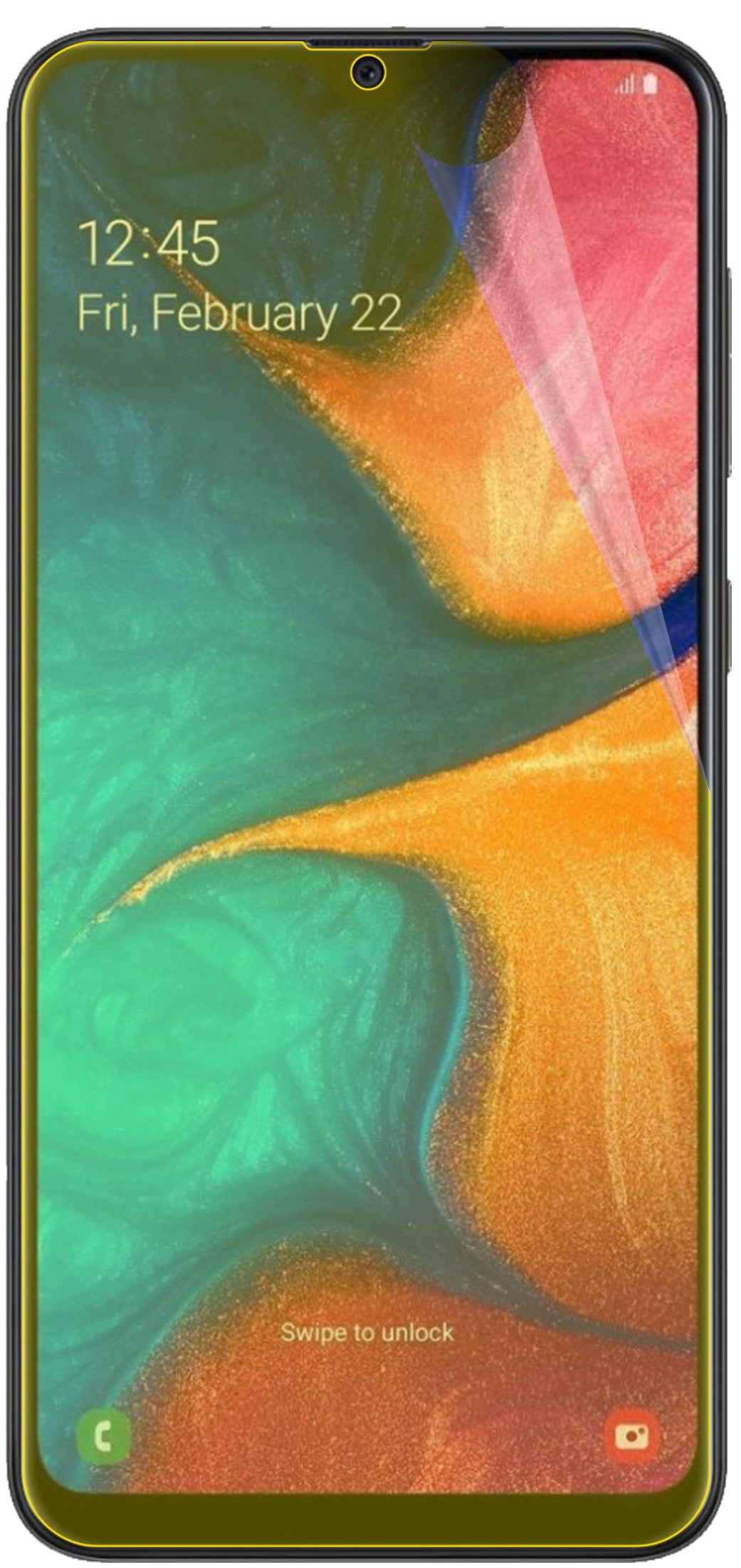 dipos Displayschutz für Samsung Galaxy A20, transparente Oberfläche, geringe Dicke und perfekte Passform