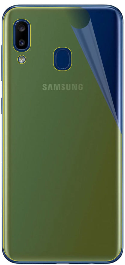 dipos Displayschutz für Samsung Galaxy A20 Rückseite, transparente Oberfläche, geringe Dicke und perfekte Passform