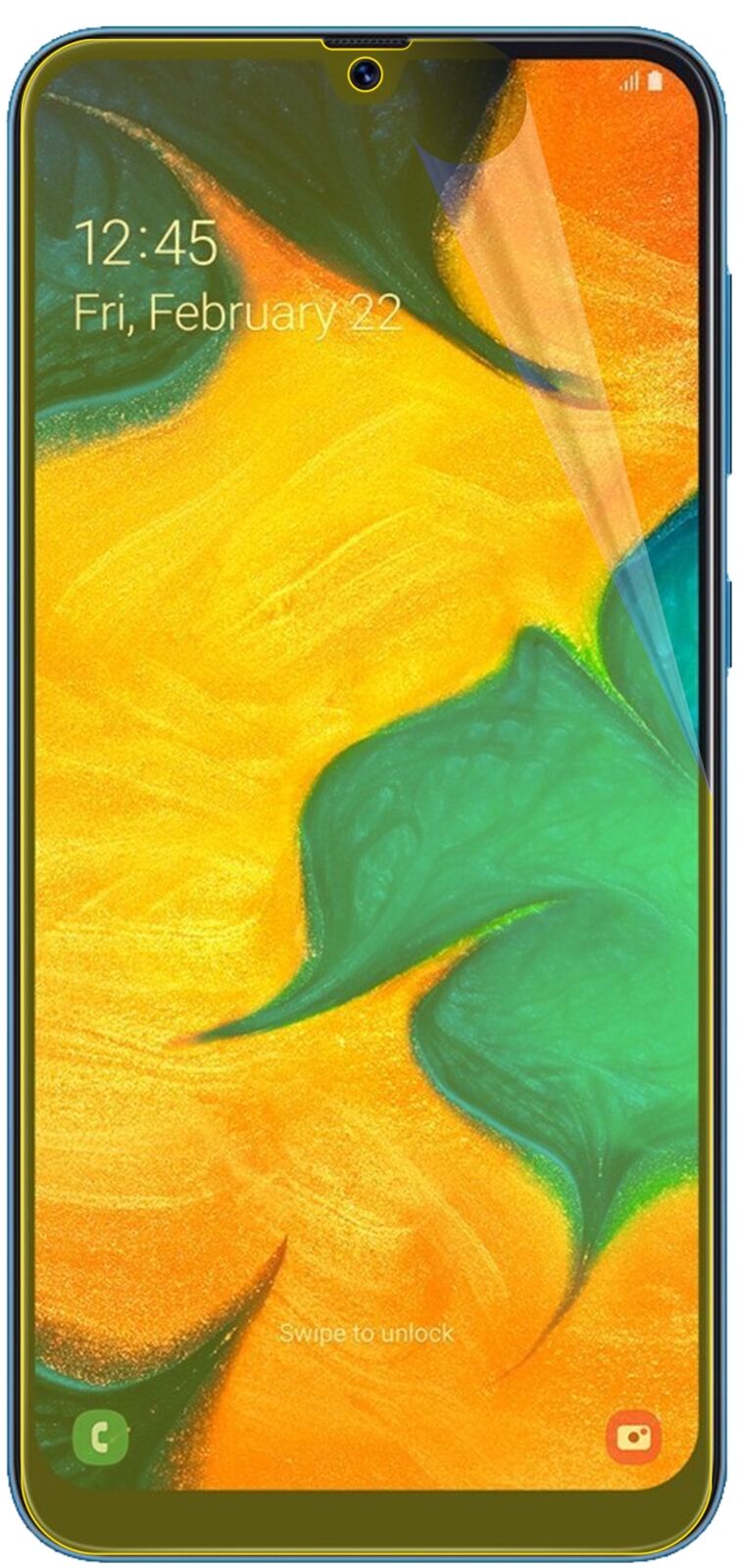 dipos Displayschutz für Samsung Galaxy A30, transparente Oberfläche, geringe Dicke und perfekte Passform