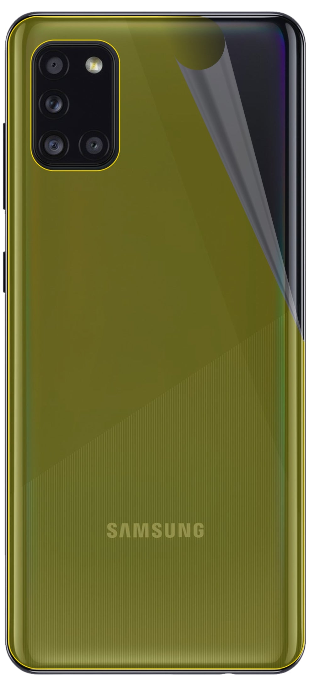 dipos Displayschutz für Samsung Galaxy A31 Rückseite, transparente Oberfläche, geringe Dicke und perfekte Passform