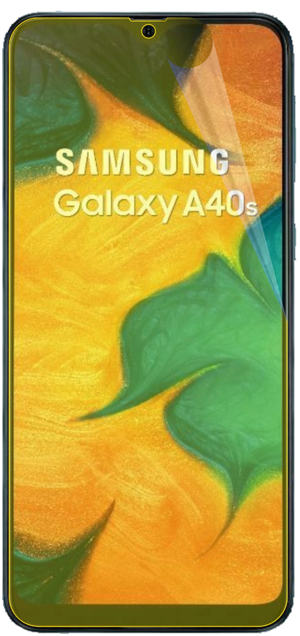 dipos Displayschutz für Samsung Galaxy A40s, transparente Oberfläche, geringe Dicke und perfekte Passform
