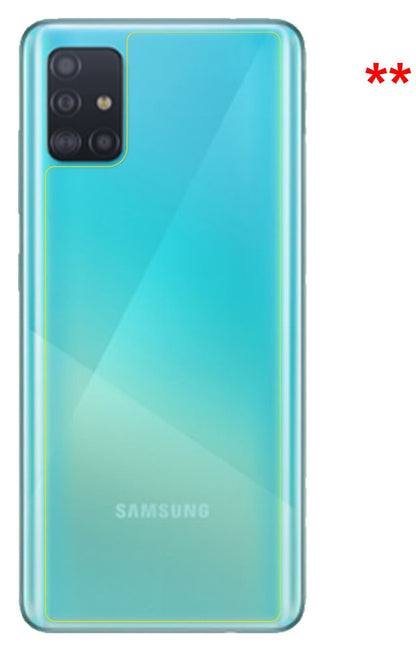 Dünne und klare Folie passend zugeschnitten für Samsung Galaxy A51 5G Rückseite