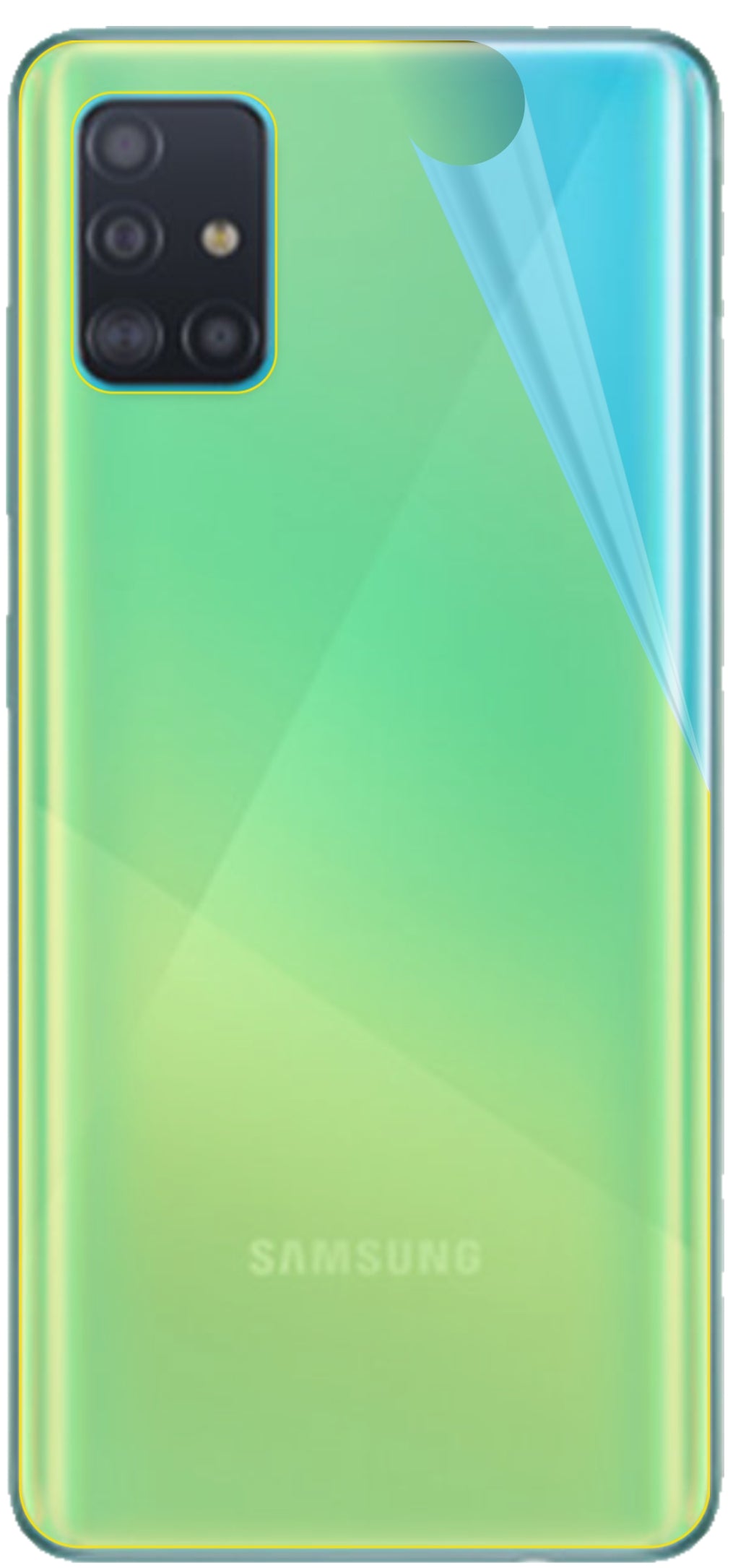 dipos Displayschutz für Samsung Galaxy A51 5G Rückseite, transparente Oberfläche, geringe Dicke und perfekte Passform