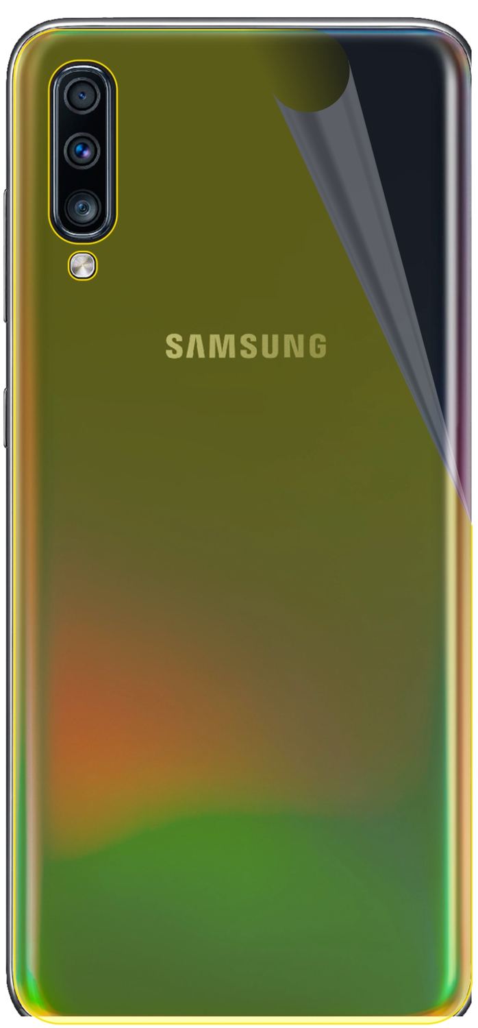 dipos Displayschutz für Samsung Galaxy A70s Rückseite, transparente Oberfläche, geringe Dicke und perfekte Passform