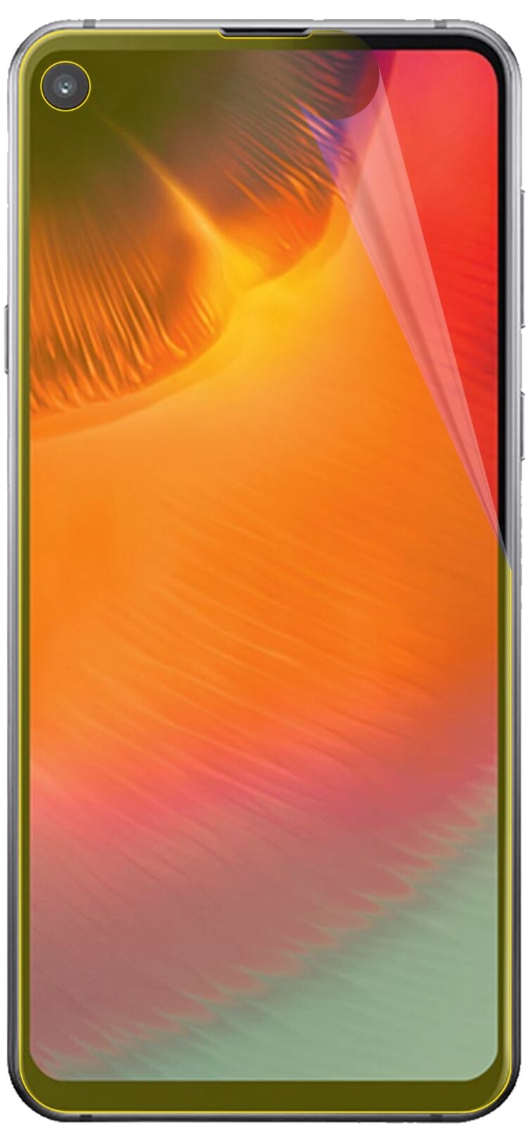 dipos Displayschutz für Samsung Galaxy A8s, transparente Oberfläche, geringe Dicke und perfekte Passform