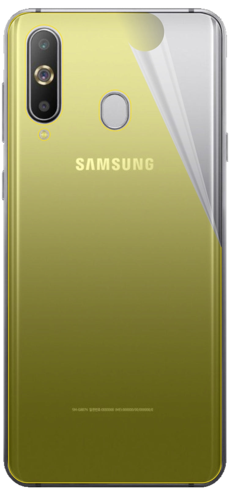 dipos Displayschutz für Samsung Galaxy A9 Pro (2019) Rückseite, transparente Oberfläche, geringe Dicke und perfekte Passform