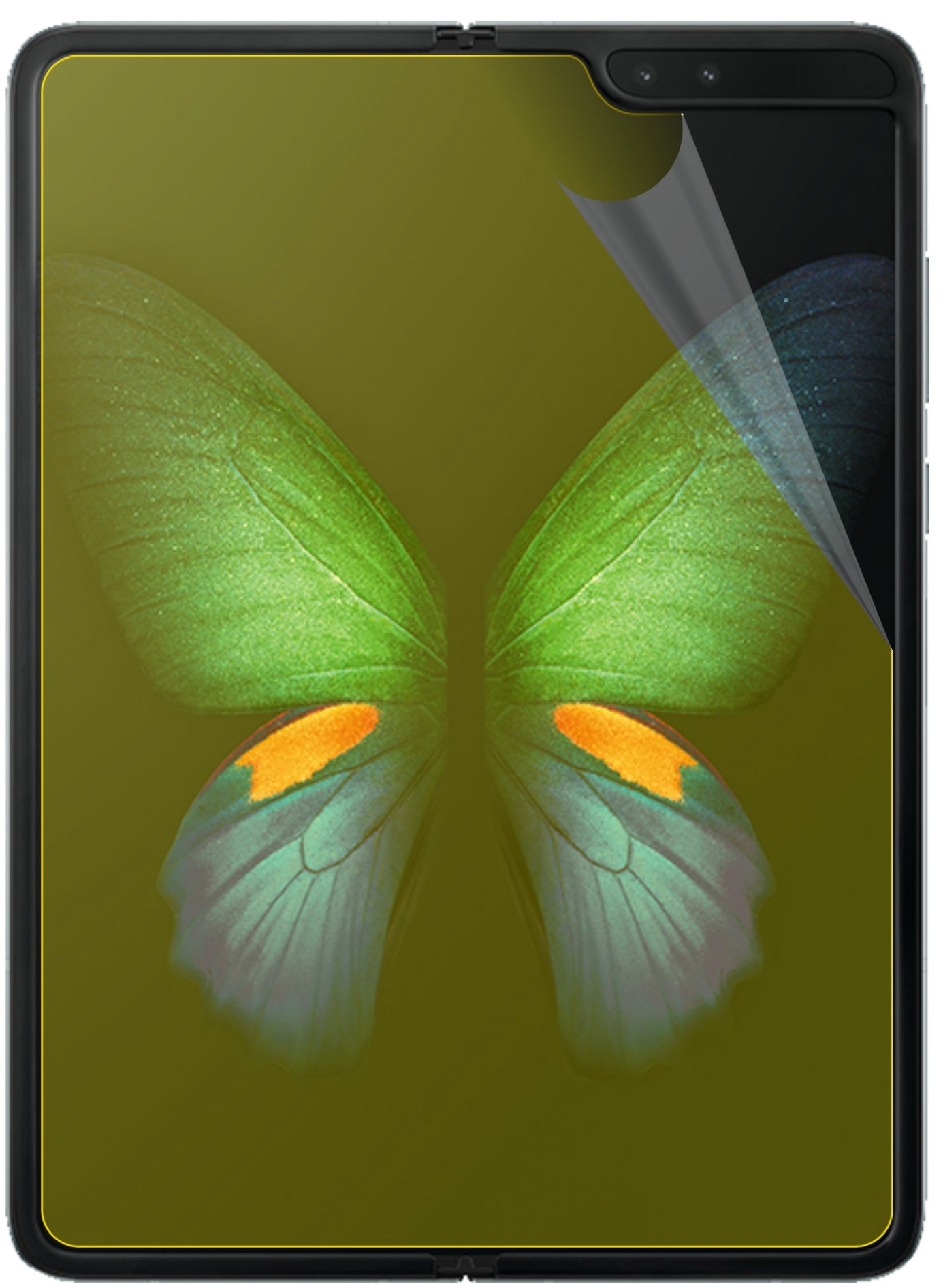 dipos Displayschutz für Samsung Galaxy Fold 5G, transparente Oberfläche, geringe Dicke und perfekte Passform