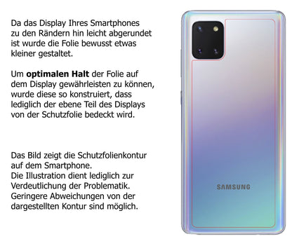 dipos Displayschutz für Samsung Galaxy Note 10 Lite Rückseite, mattierte Oberfläche, robuste Festigkeit und perfekte Passform