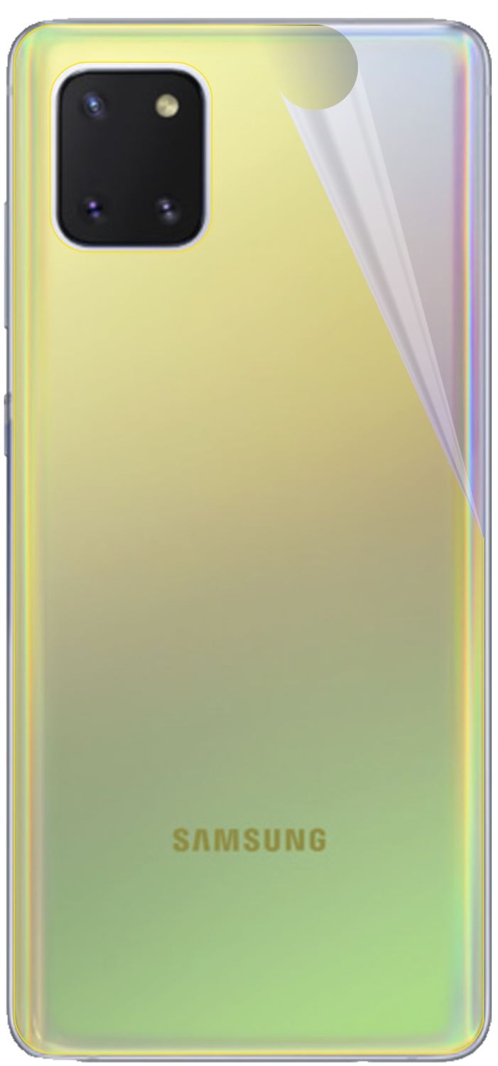 dipos Displayschutz für Samsung Galaxy Note 10 Lite Rückseite, transparente Oberfläche, geringe Dicke und perfekte Passform