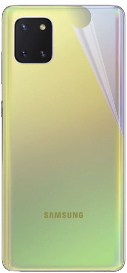 dipos Displayschutz für Samsung Galaxy Note 10 Lite Rückseite, transparente Oberfläche, geringe Dicke und perfekte Passform