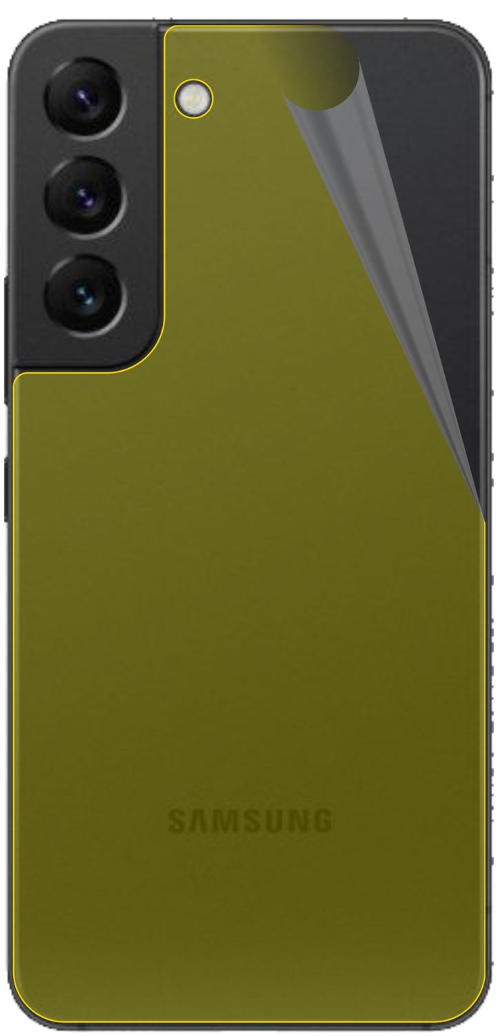 dipos Displayschutz für Samsung Galaxy S22 Rückseite, transparente Oberfläche, geringe Dicke und perfekte Passform