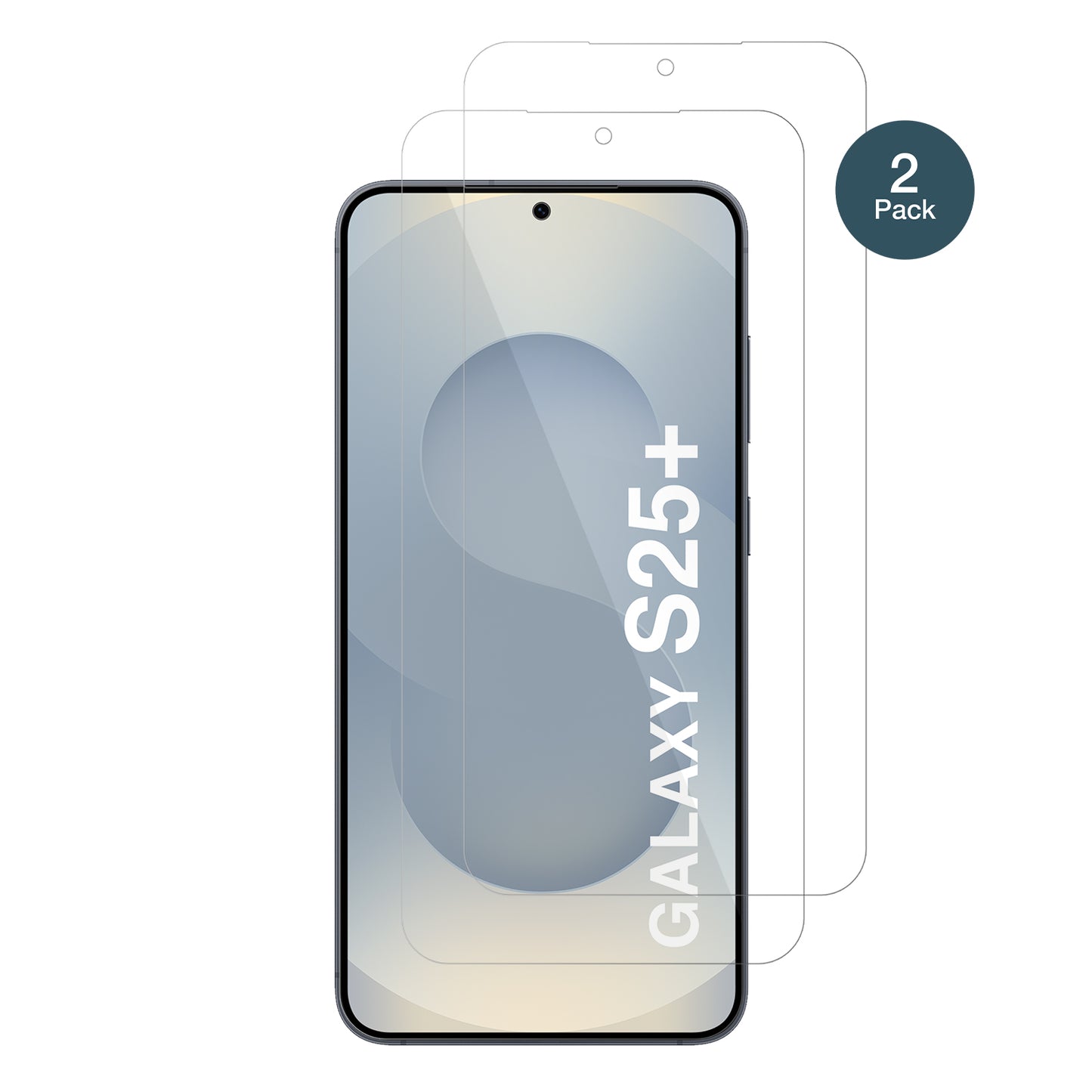 dipos Displayschutz für Samsung Galaxy S25+, transparente Oberfläche, perfekte Passform auch für die Rundungen