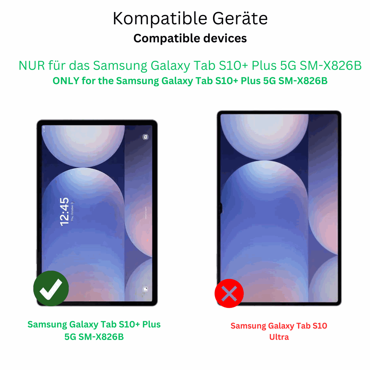 2x 9H Schutzfolie für Samsung Galaxy Tab S10 Plus Panzerfolie