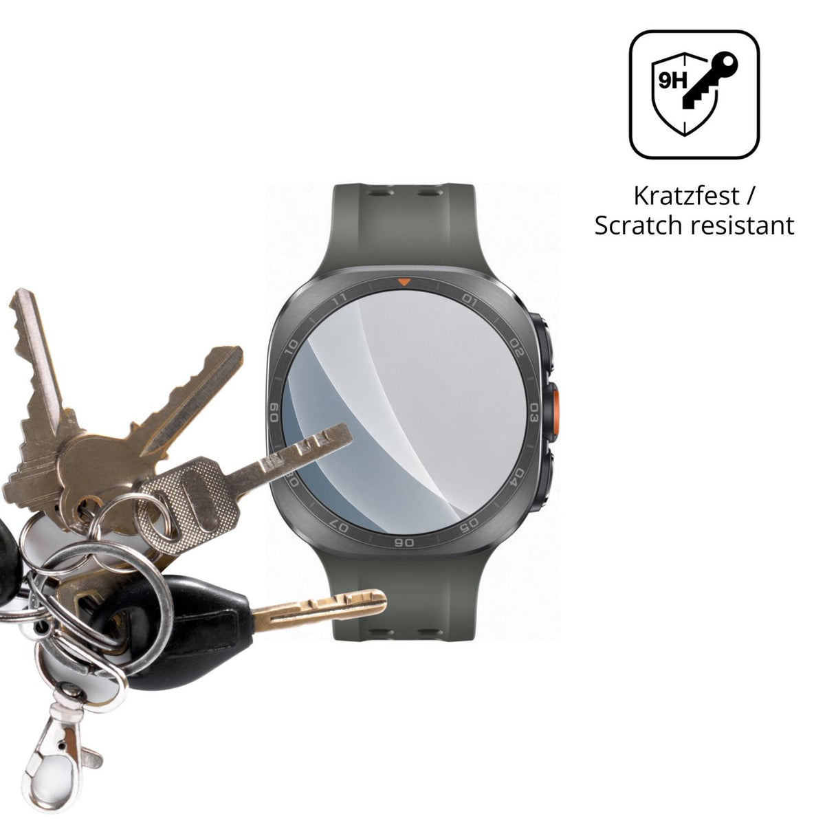 dipos Displayschutz für Samsung Galaxy Watch Ultra 2, mattierte Oberfläche, robuste Festigkeit und perfekte Passform
