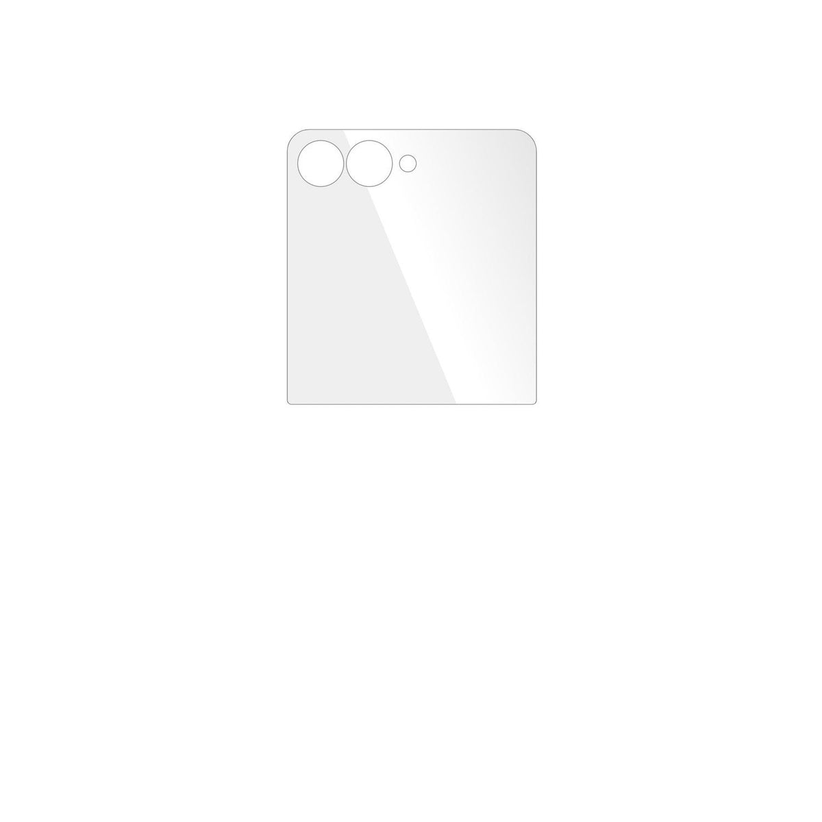 dipos Displayschutz für Samsung Galaxy Z Flip8 Aussenseite, transparente Oberfläche, geringe Dicke und perfekte Passform