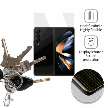 dipos Displayschutz f�r Samsung Galaxy Z Fold 4 Aussenseite, transparente Oberfl�che, geringe Dicke und perfekte Passform