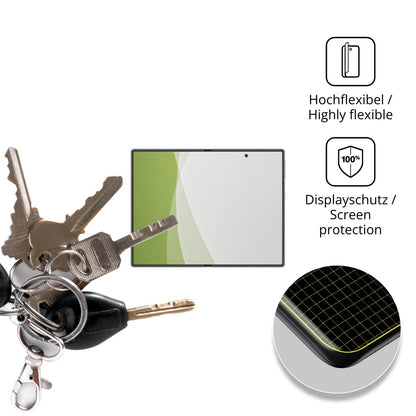 dipos Displayschutz für Samsung Galaxy Z Fold8 Innenseite, transparente Oberfläche, perfekte Passform auch für die Rundungen