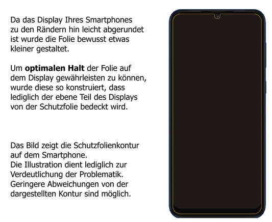 dipos Displayschutz für Samsung Galaxy A03 Core, mattierte Oberfläche, robuste Festigkeit und perfekte Passform