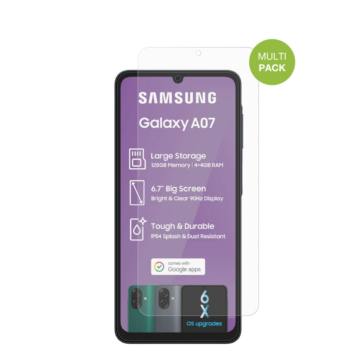 4x Schutzfolie matt für Samsung Galaxy A07 Display-Schutzfolie