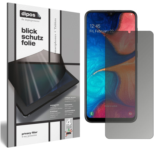 Blickschutzfolie für Samsung Galaxy A20 matt Schutzfolie Privacy