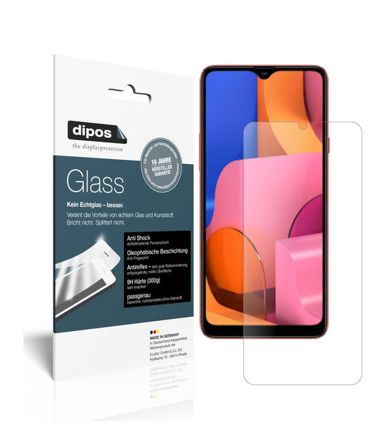 Matte Displayschutzfolie von dipos passend für Samsung Galaxy A20s, 9H kratzfest und blasenfrei montiert
