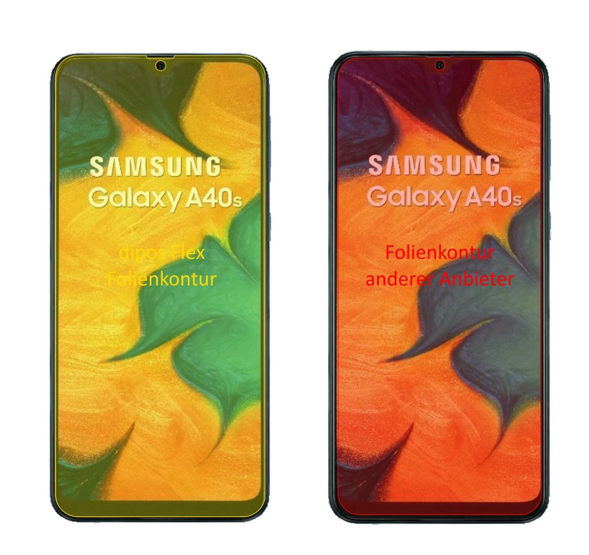 3x 3D Full Cover Schutzfolie für Samsung Galaxy A40s