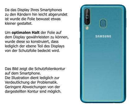 2x Schutzfolie matt für Samsung Galaxy A40s Rückseite Display-Schutzfolie