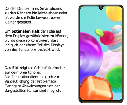 5x Schutzfolie matt für Samsung Galaxy A41 Display-Schutzfolie