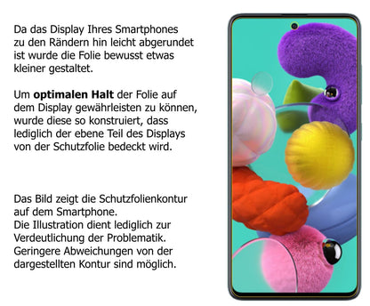 2x 9H Schutzfolie matt für Samsung Galaxy A71 Panzerfolie (1x Vorderseite + 1x Rückseite)