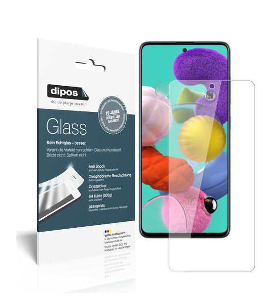 1x 9H Schutzfolie für Samsung Galaxy A71 Panzerfolie