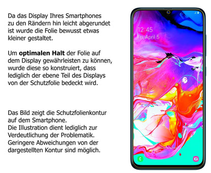 6x Schutzfolie matt für Samsung Galaxy A70s Display-Schutzfolie