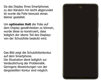 dipos Displayschutz für Samsung Galaxy A52s 5G, transparente Oberfläche, perfekte Passform auch für die Rundungen