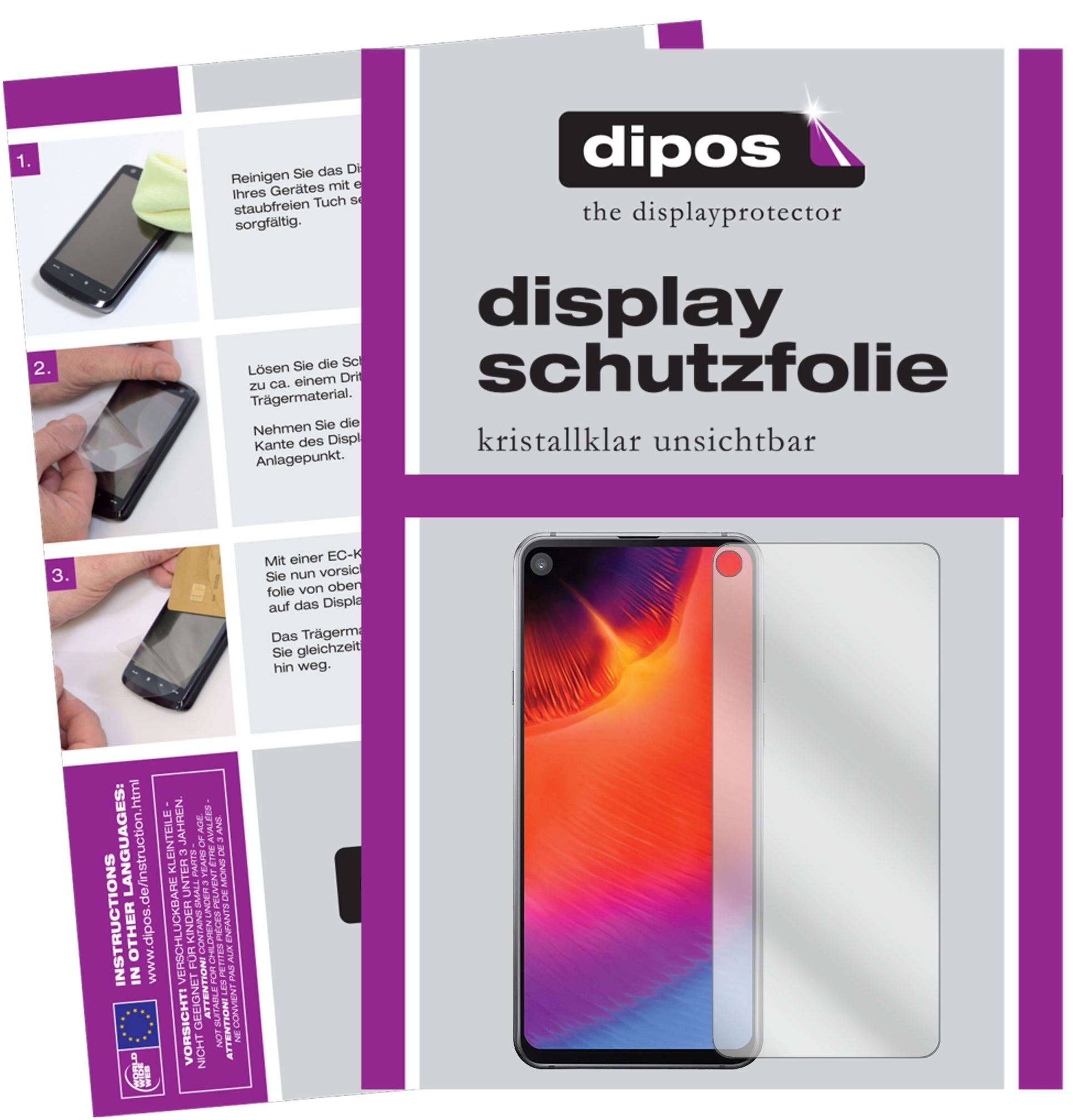 Kristallklare, dünne Schutzfolie: Kratzfest & passgenau für Samsung-Galaxy A8s