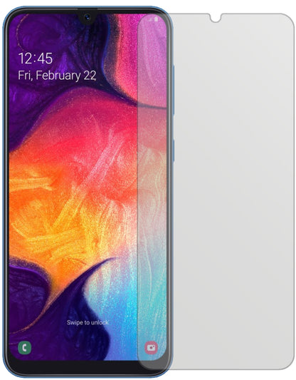 SamsungGalaxy A90 mit aufgebrachter dipos Displayschutzfolie, die lästige Fingerabdrücke minimiert