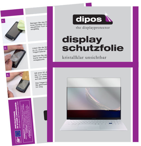 2x Schutzfolie klar für Samsung Galaxy Book Ion 15.6 Zoll Display-Schutzfolie