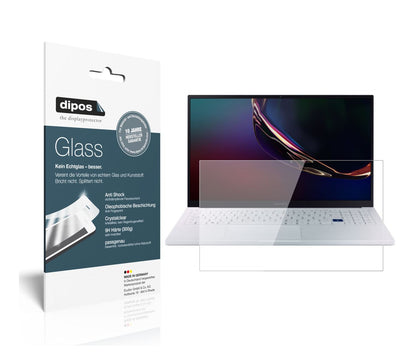 Klare Displayschutzfolie von dipos passend für Samsung Galaxy Book Ion 15.6 Zoll, 9H kratzfest und blasenfrei montiert