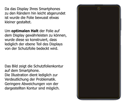 2x Schutzfolie matt für Samsung Galaxy F62 Display-Schutzfolie
