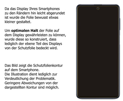 Blickschutzfolie für Samsung Galaxy M62 matt Schutzfolie Privacy