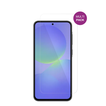 SamsungGalaxy F70e mit aufgebrachter dipos Displayschutzfolie, glasklare Darstellung ohne Einschränkungen