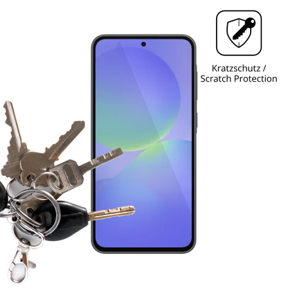Schutz gegen Kratzer auf dem Samsung Galaxy F70e Glas durch Schlüssel oder Ähnliches