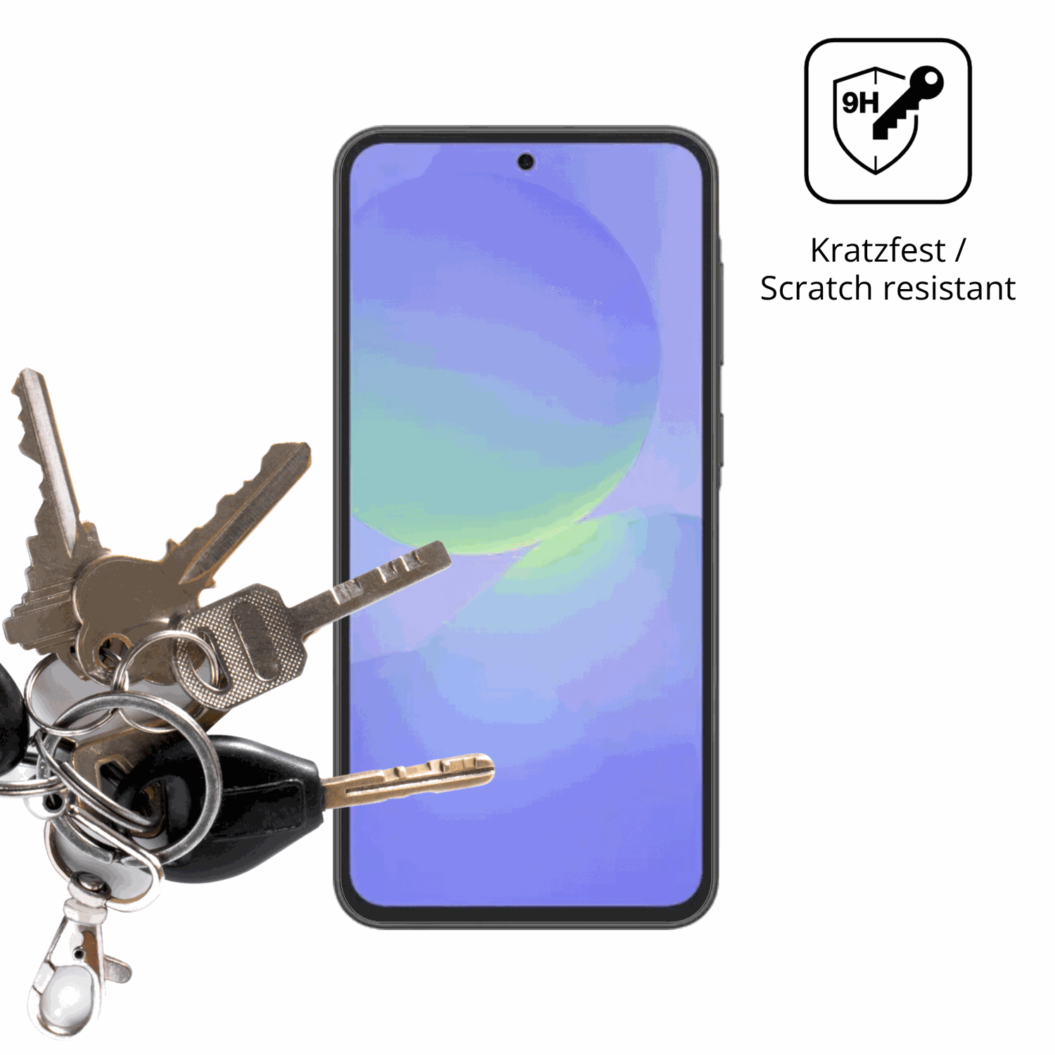 dipos Displayschutz für Samsung Galaxy F70e, mattierte Oberfläche, robuste Festigkeit und perfekte Passform