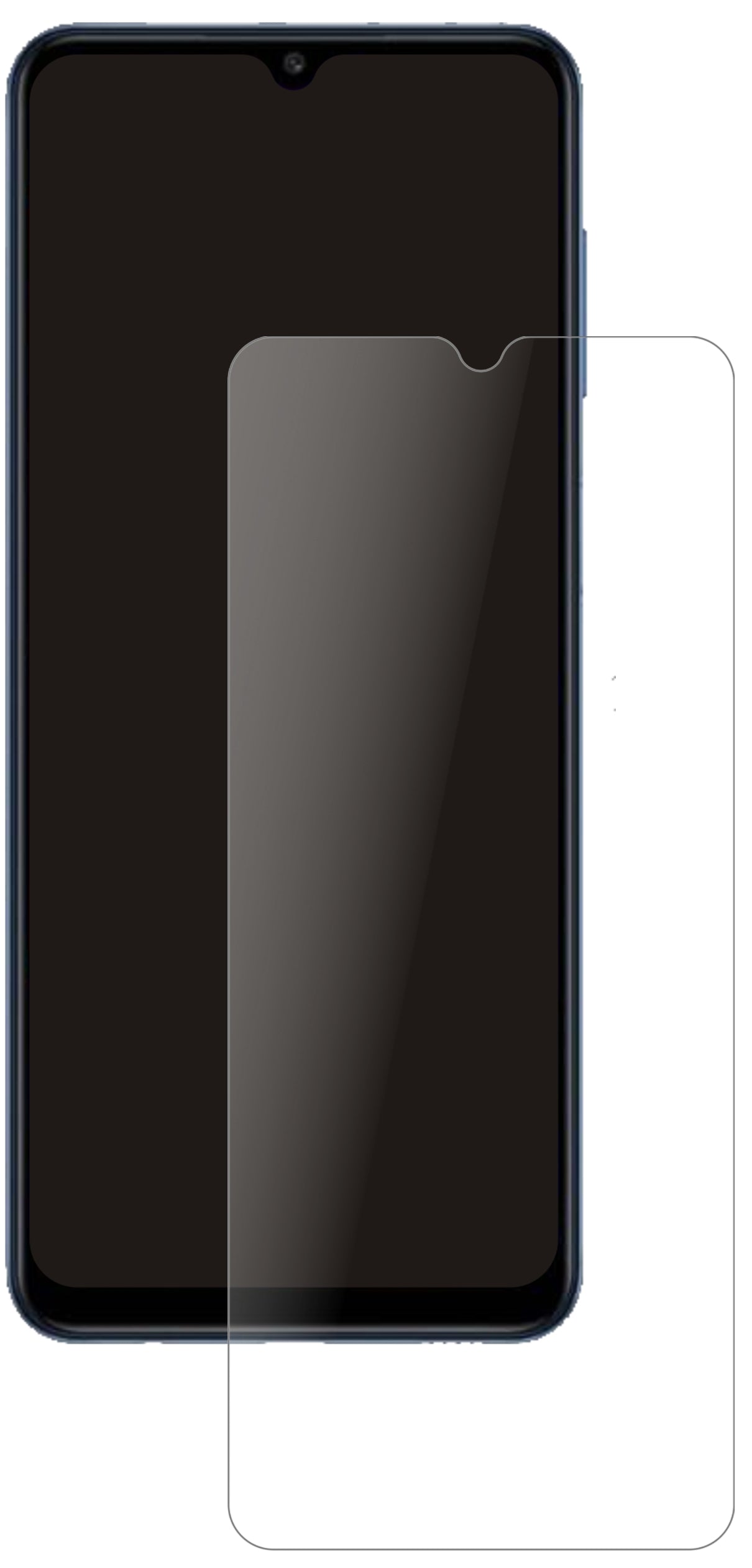 SamsungGalaxy M12 mit aufgebrachter dipos Panzerfolie, die lästige Fingerabdrücke minimiert