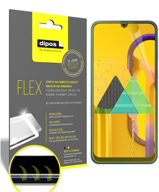 Klare Displayschutzfolie von dipos passend für Samsung Galaxy M31s, 100% Displayabdeckung und blasenfreie Montage