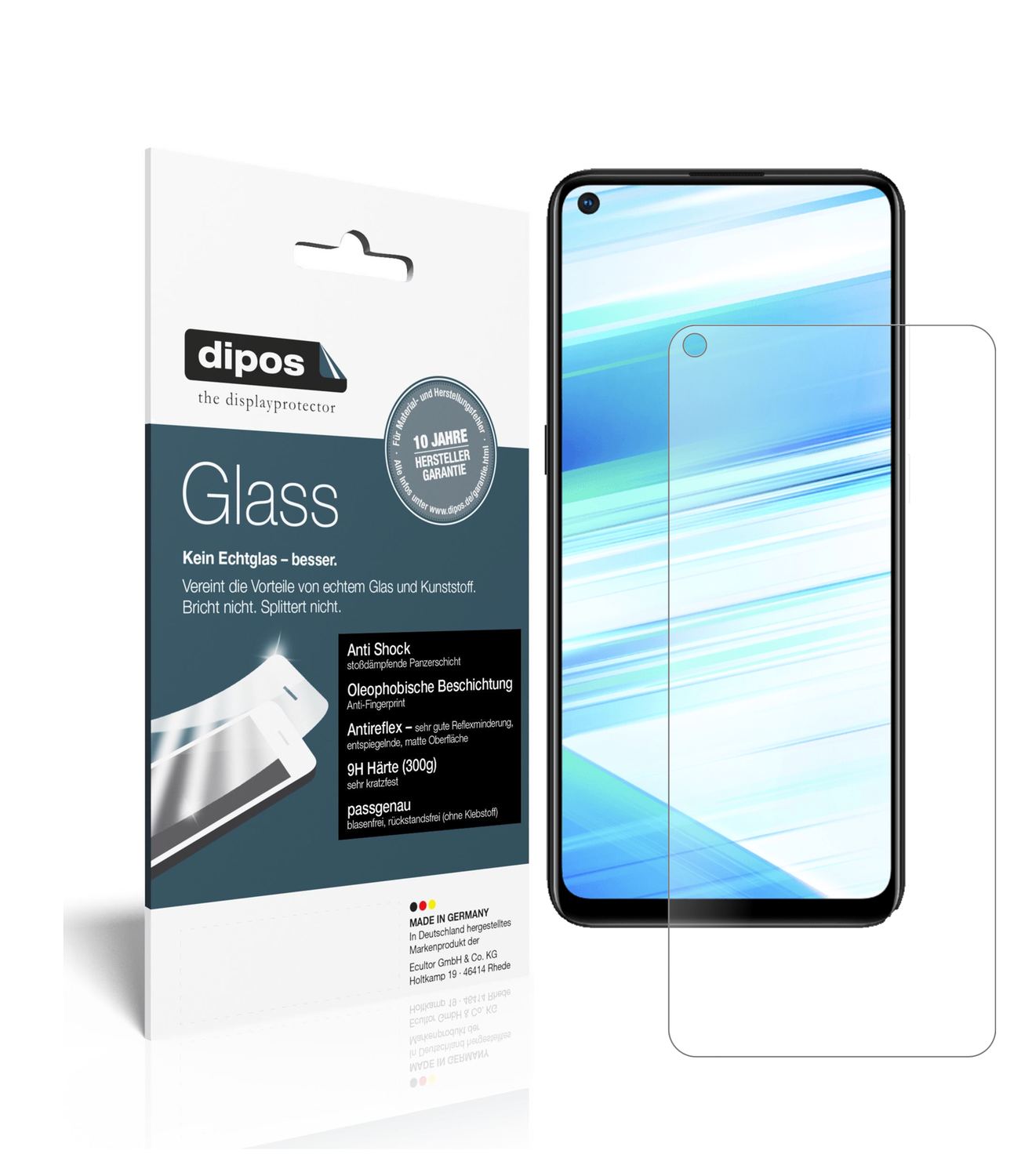Matte Displayschutzfolie von dipos passend für Samsung Galaxy M40, 9H kratzfest und blasenfrei montiert
