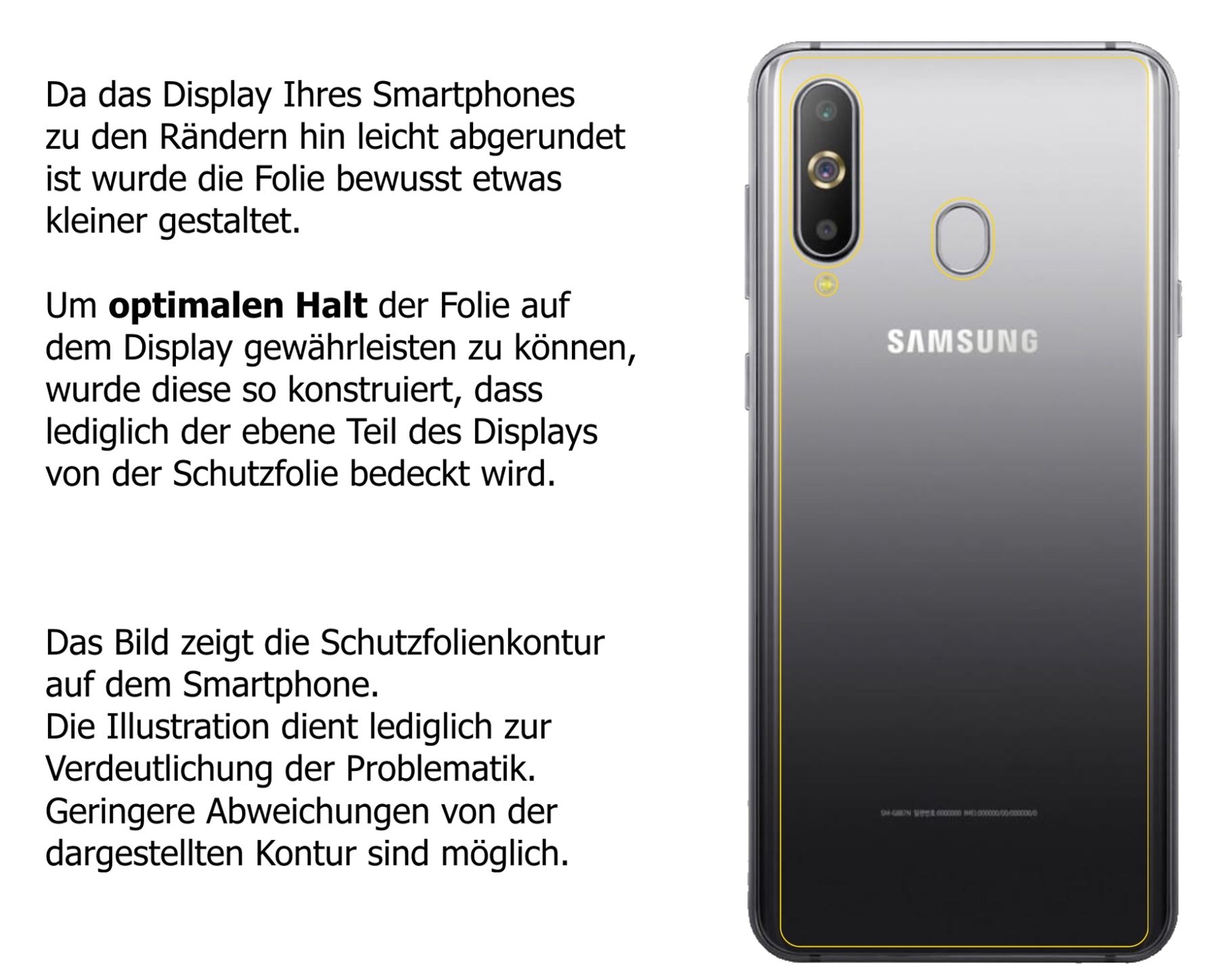 Dünne und klare Folie passend zugeschnitten für Samsung Galaxy M40 Rückseite