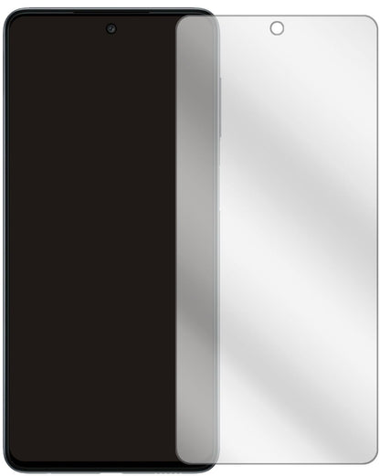 SamsungGalaxy M52 5G mit aufgebrachter dipos Displayschutzfolie, glasklare Darstellung ohne Einschränkungen