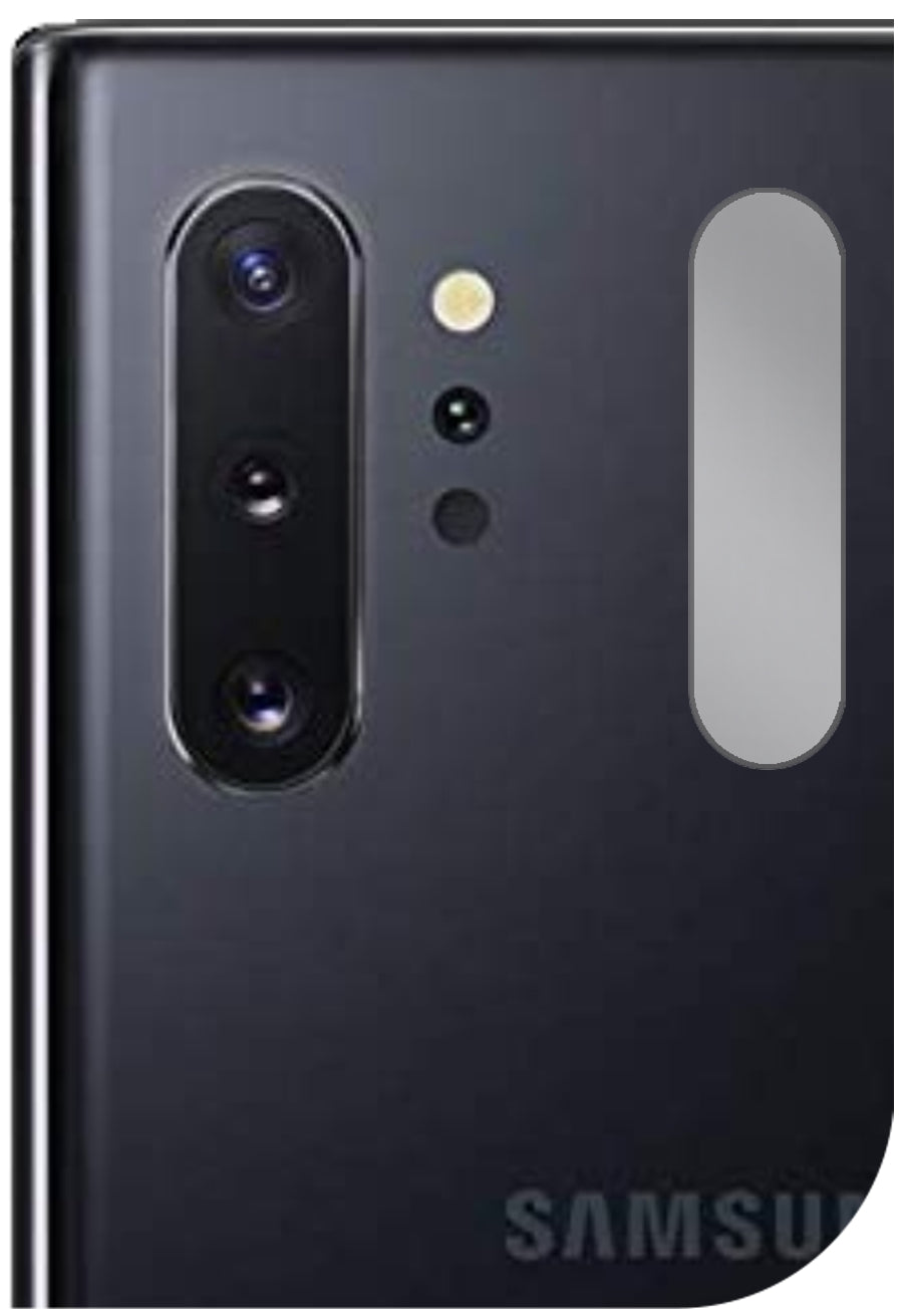 SamsungGalaxy Note 10 PLUS Kameralinse mit aufgebrachter dipos Displayschutzfolie, glasklare Darstellung ohne Einschränkungen